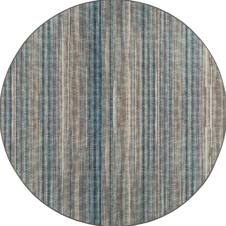 8' X 8' Brown Round Ombre Tufted Handmade Area Rug