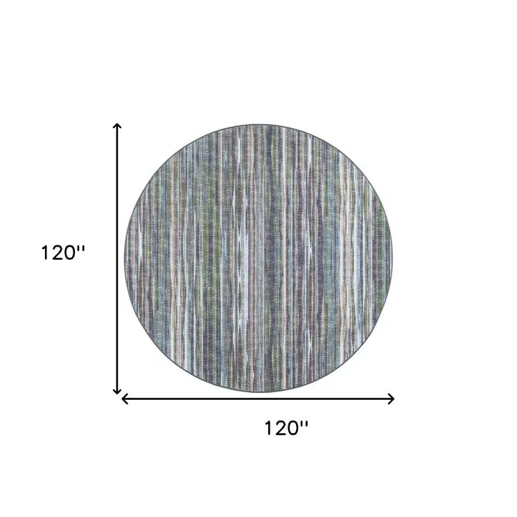 10' Purple Round Ombre Tufted Handmade Area Rug