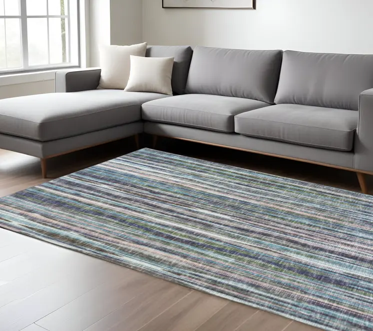 8' X 10' Purple Ombre Tufted Handmade Area Rug