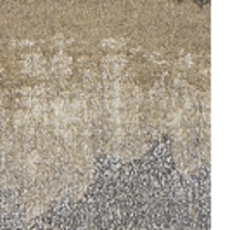 5' X 8' Brown and Ivory Abstract Area Rug