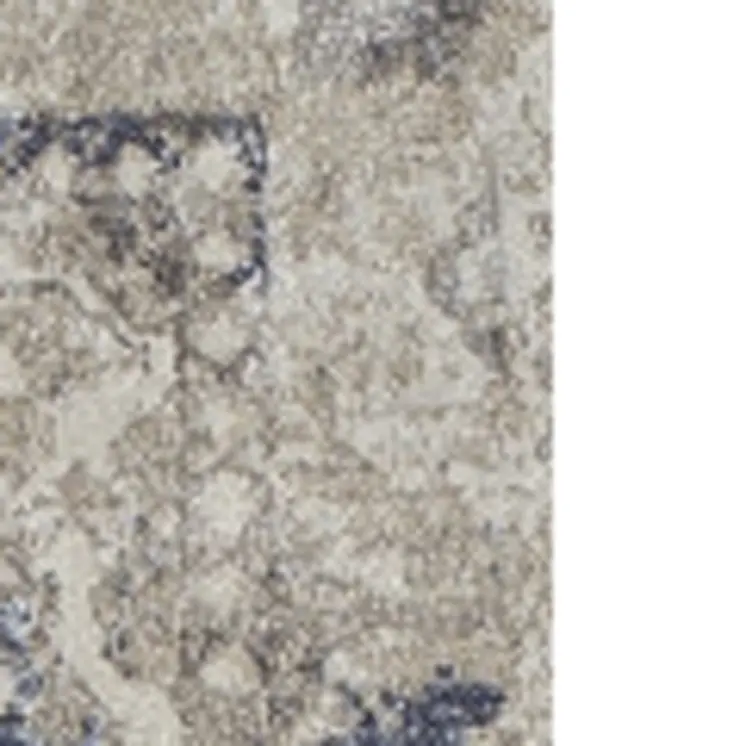3' X 5' Ivory Oriental Distressed Area Rug
