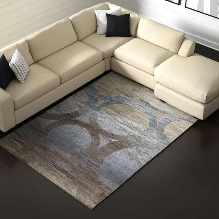 10' X 13' Brown and Beige Abstract Area Rug
