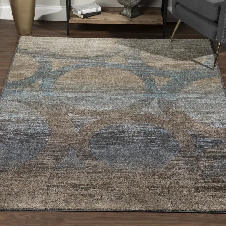 10' X 13' Brown and Beige Abstract Area Rug