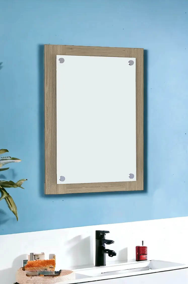 28" Wood Framed Bathroom Vanity Mirror