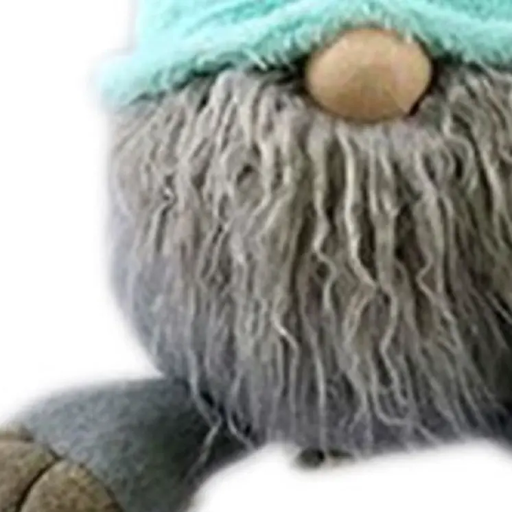 19" Blue and Gray Fabric Easter Standing Gnome Tabletop Sculpture