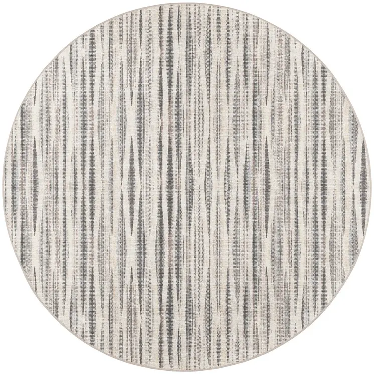 6' Ivory Round Ombre Tufted Handmade Area Rug
