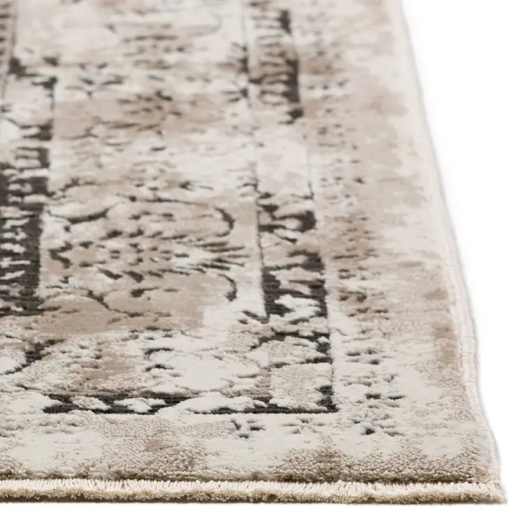3' X 5' Black Oriental Area Rug With Fringe