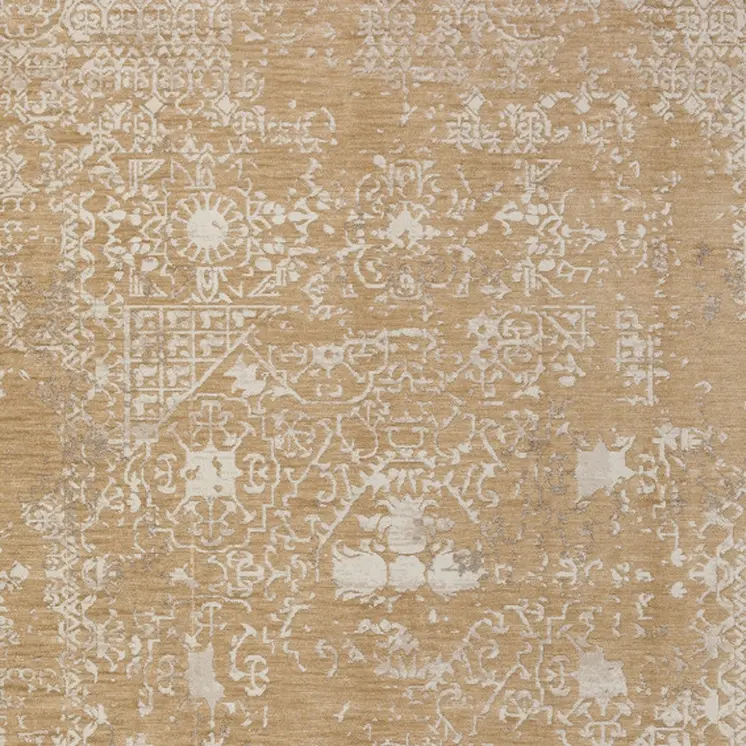 3' X 5' Beige Oriental Area Rug With Fringe