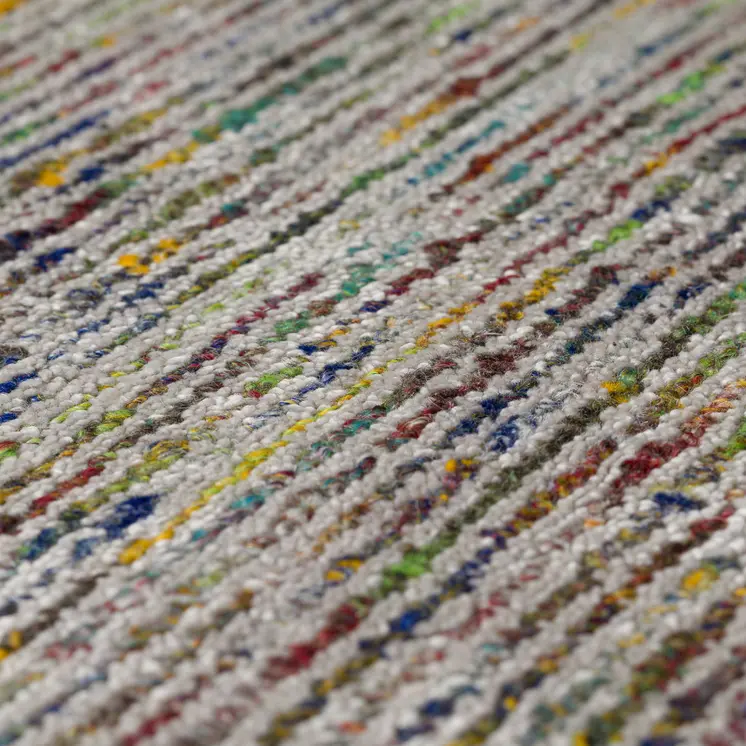 2' X 3' Grey Blue And Yellow Wool Hand Loomed Handmade Area Rug