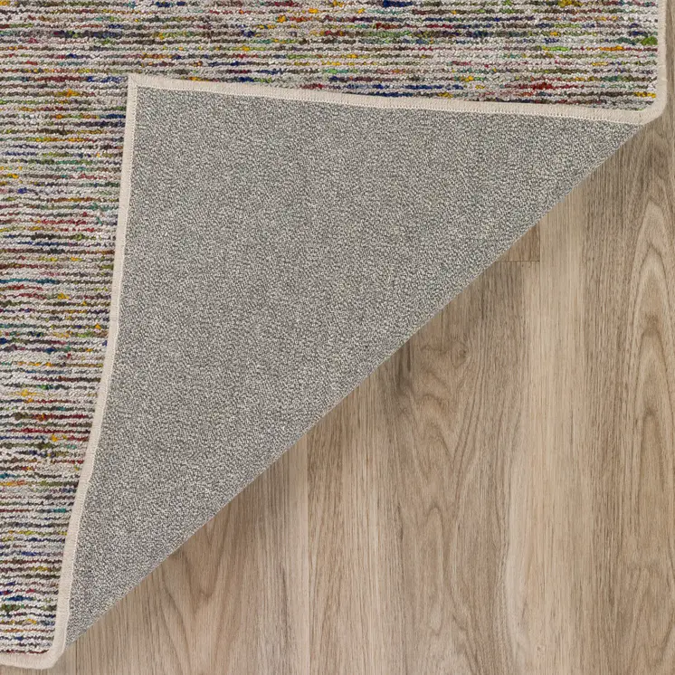 5' X 8' Grey Blue And Yellow Wool Hand Loomed Handmade Area Rug