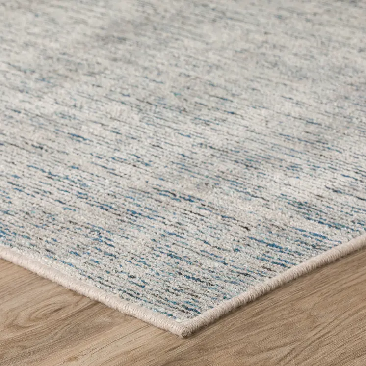 5' X 8' Blue Wool Hand Loomed Handmade Area Rug