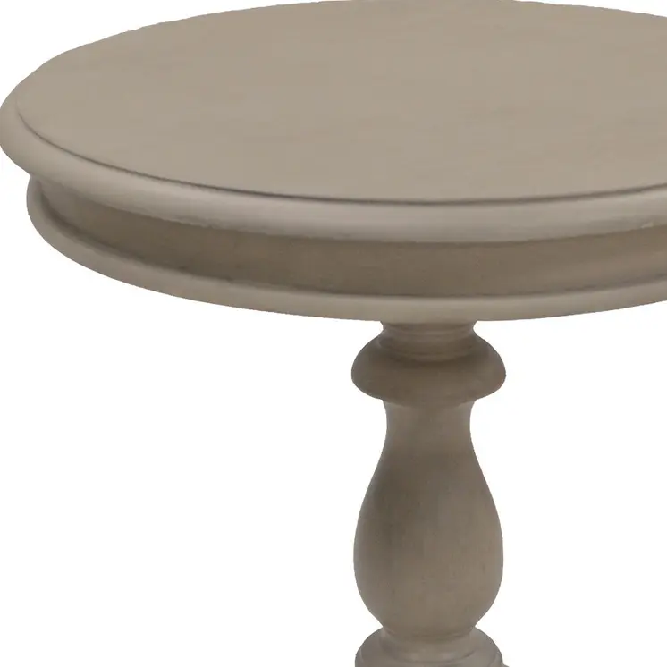 25" Taupe Gray Manufactured Wood Round End Table