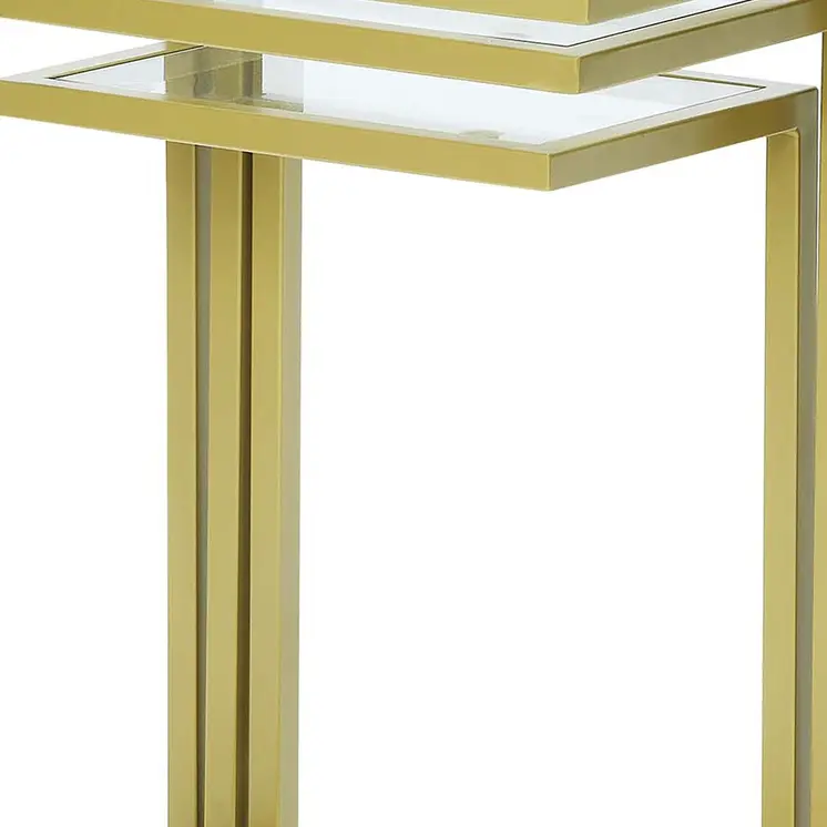 24" Chrome Glass Rectangular End Table