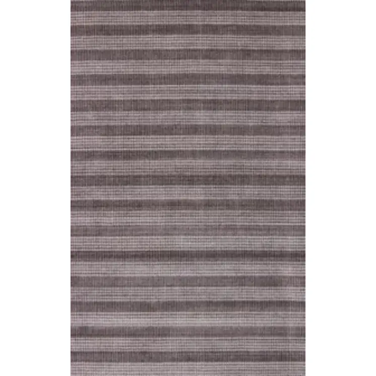 5' X 8' Rust And White Striped Hand Loomed Area Rug