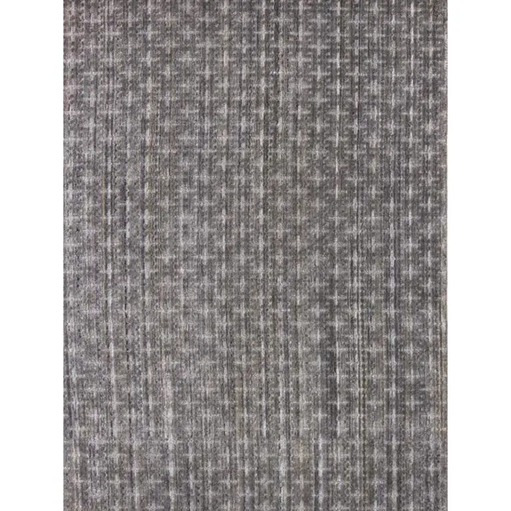 5' X 8' Brown And Dark Grey Plaid Cross Hand Loomed Area Rug