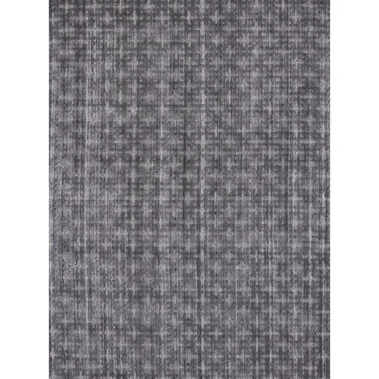 8' X 10' Black And Charcoal Medallion Hand Loomed Area Rug