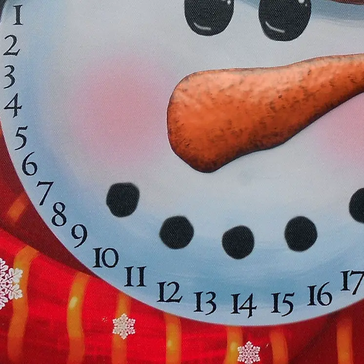 Count Down to Christmas Snowman Canvas Wrapped Canvas Print Wall Art