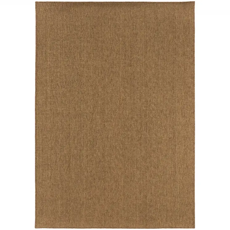 8' X 11' Tan Stain Resistant Indoor Outdoor Area Rug