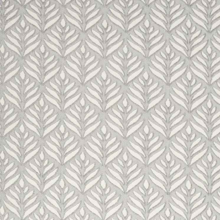9' X 12' Grey Floral Stain Resistant Non Skid Area Rug