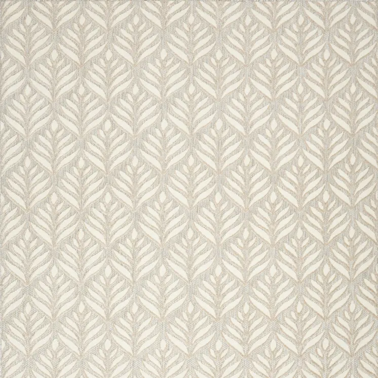 4' X 6' Ivory And Grey Floral Stain Resistant Non Skid Area Rug