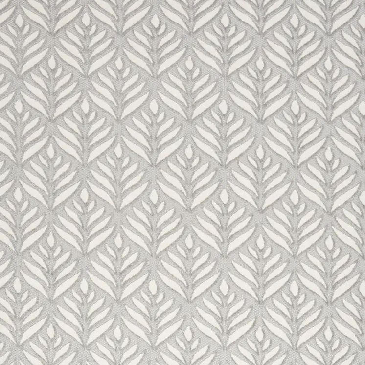 7' X 10' Grey Floral Stain Resistant Non Skid Area Rug