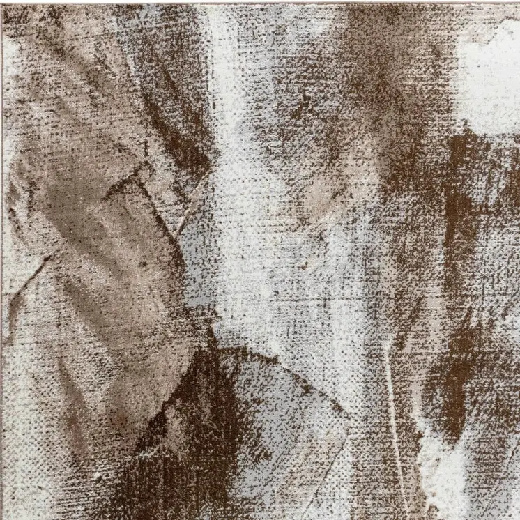 7' X 10' Brown Abstract Area Rug