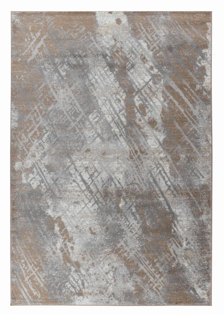 8' X 11' Brown Abstract Area Rug