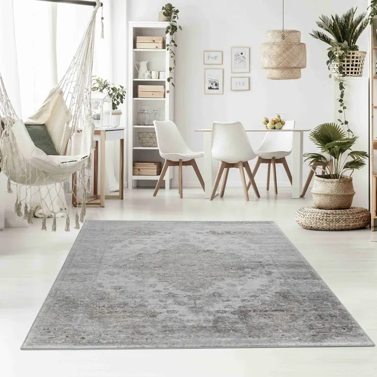 4' X 6' Brown Oriental Area Rug