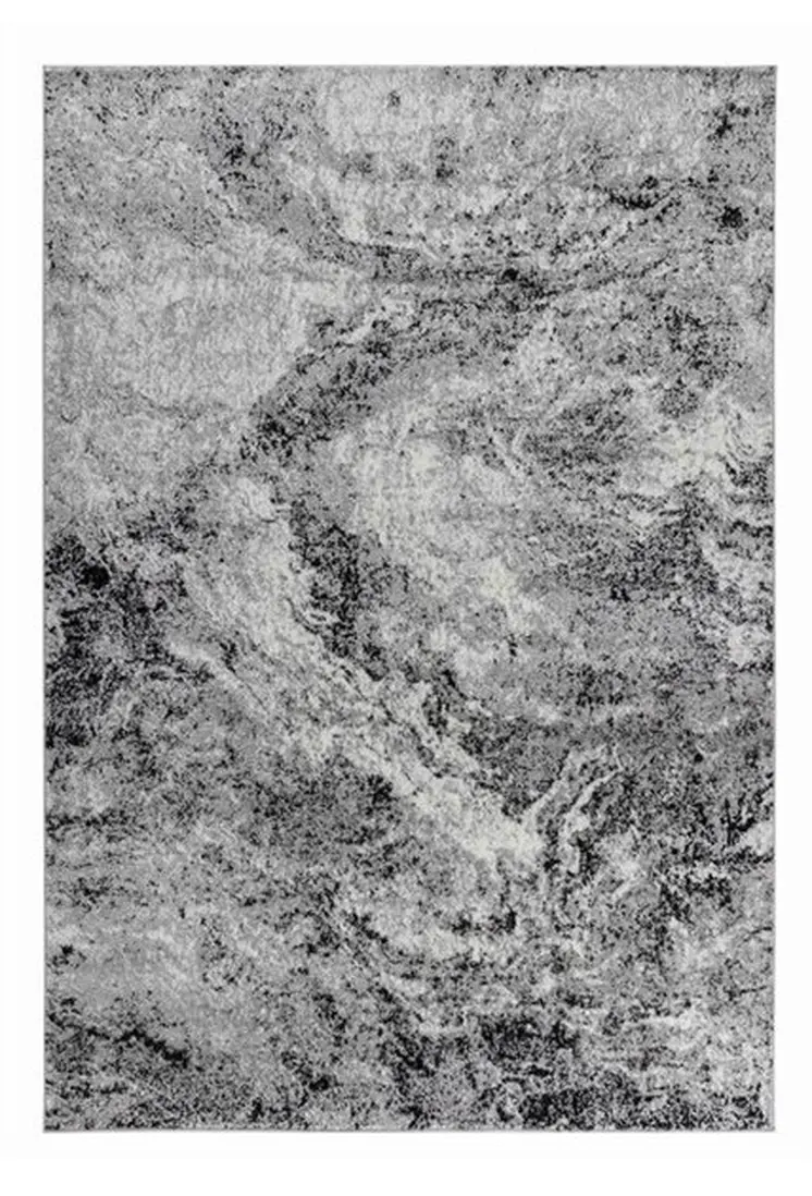 2' X 8' Grey Abstract Area Rug