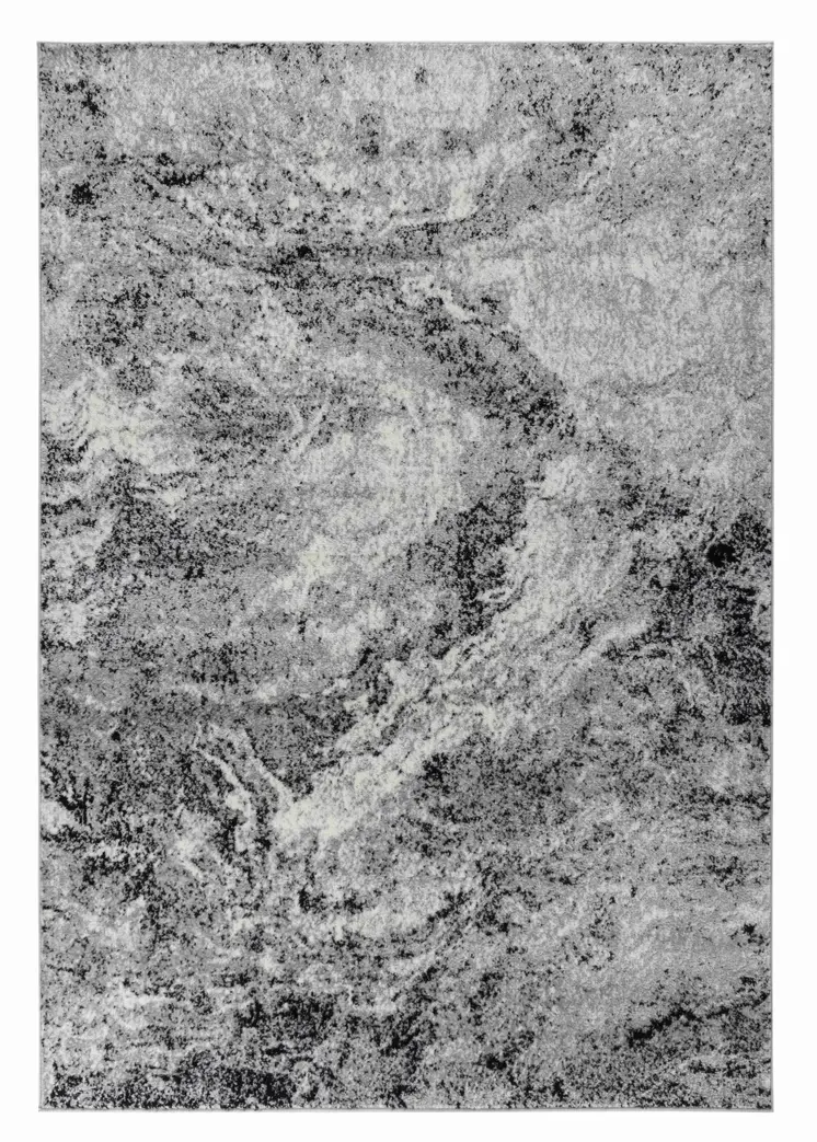 8' X 11' Grey Abstract Area Rug
