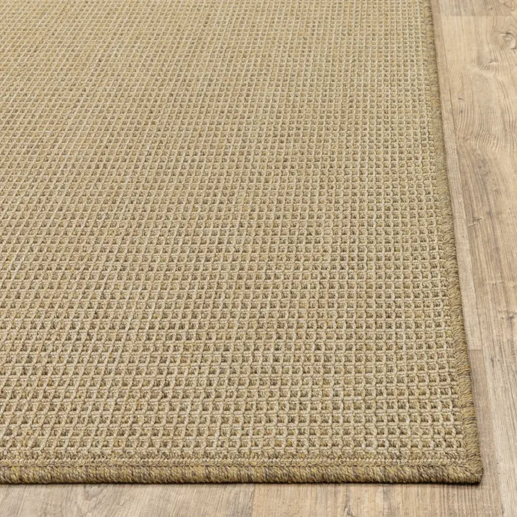 2' X 8' Beige Stain Resistant Indoor Outdoor Area Rug
