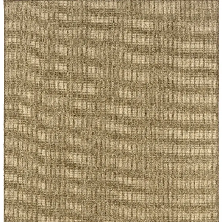 7' X 10' Tan Stain Resistant Indoor Outdoor Area Rug