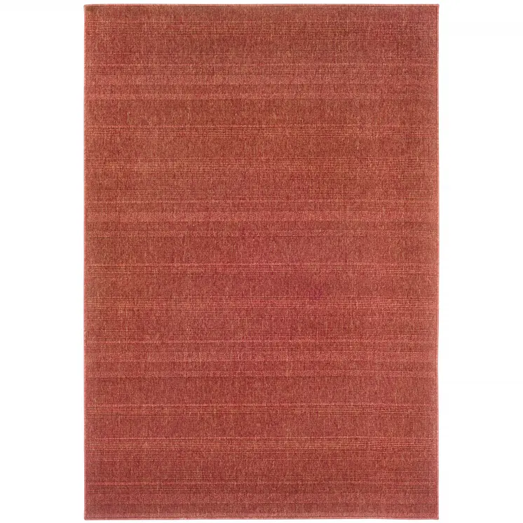 2' X 4' Red Stain Resistant Indoor Outdoor Area Rug