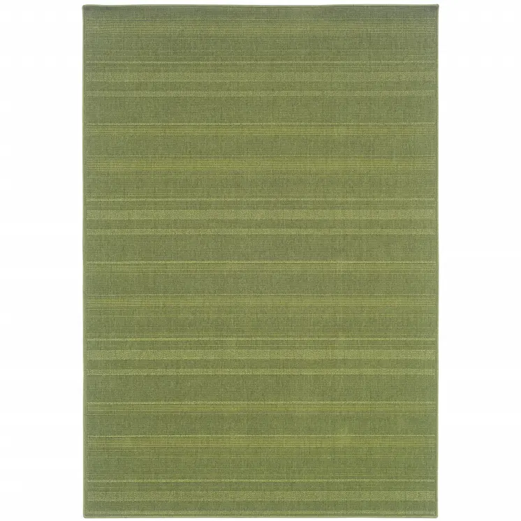 9' X 13' Green Stain Resistant Indoor Outdoor Area Rug