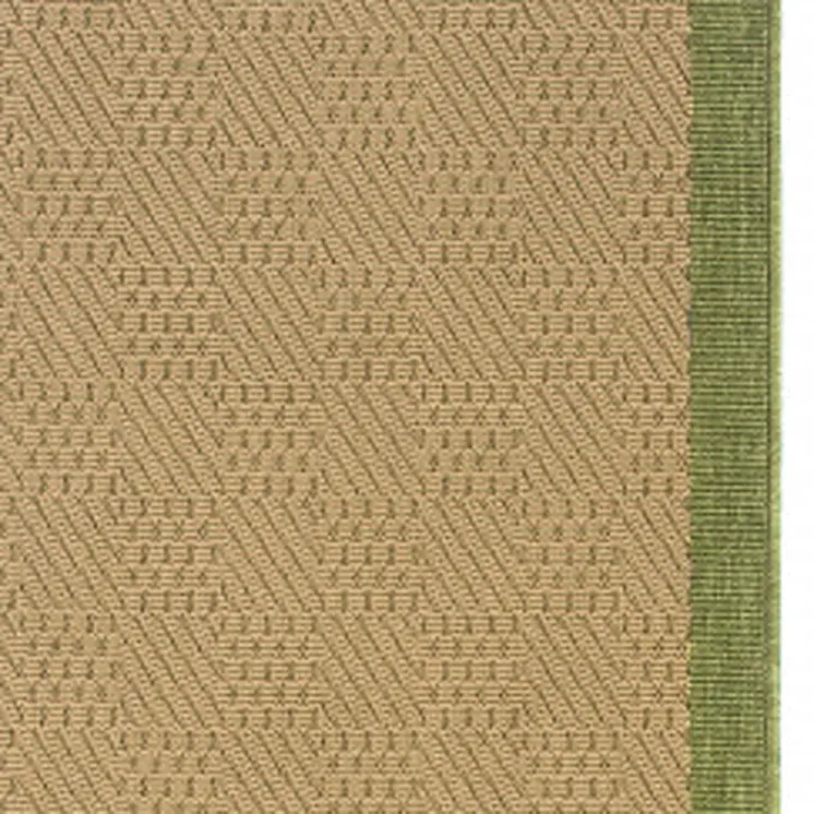 2' X 8' Beige Stain Resistant Indoor Outdoor Area Rug