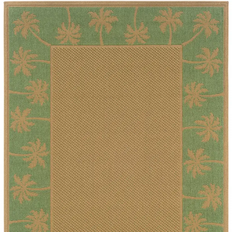 4' X 6' Beige Stain Resistant Indoor Outdoor Area Rug