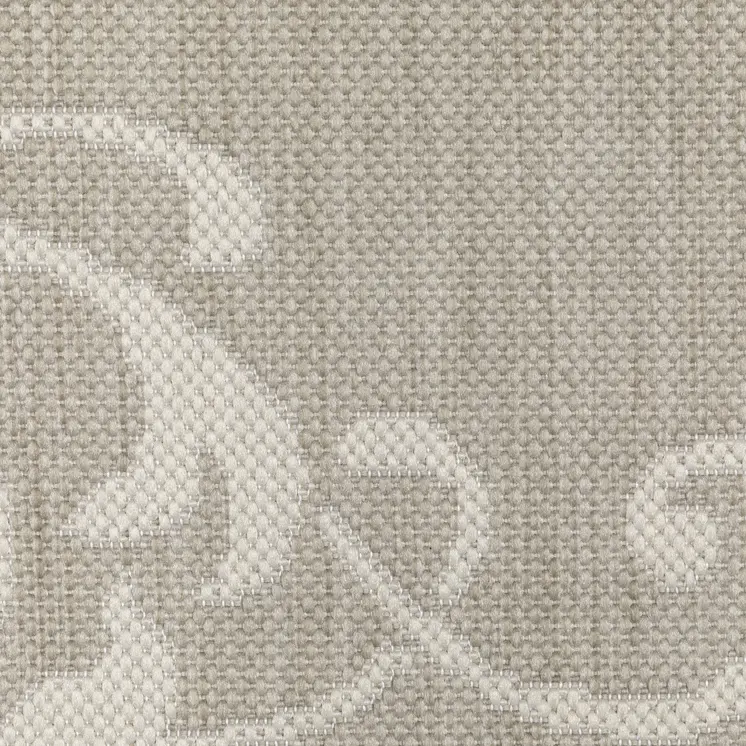 2' X 7' Gray and Ivory Oriental Stain Resistant Indoor Outdoor Area Rug