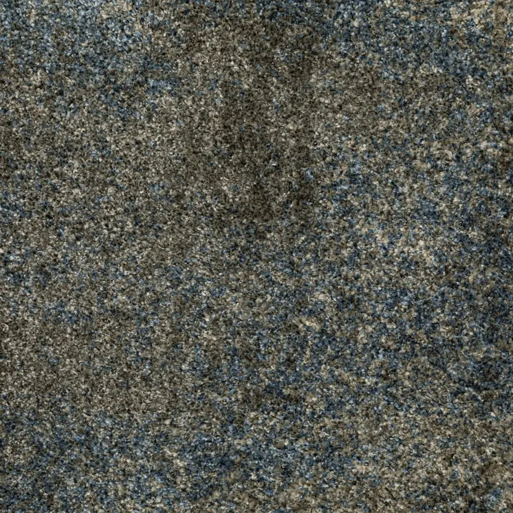 5' X 8' Beige And Blue Abstract Distressed Area Rug