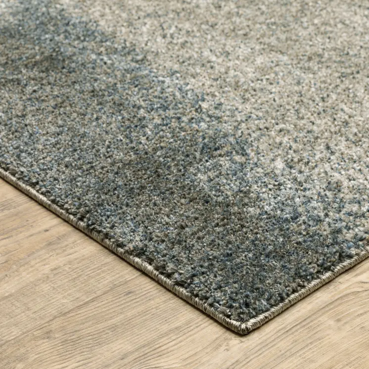 7' X 10' Gray Abstract Power Loom Area Rug