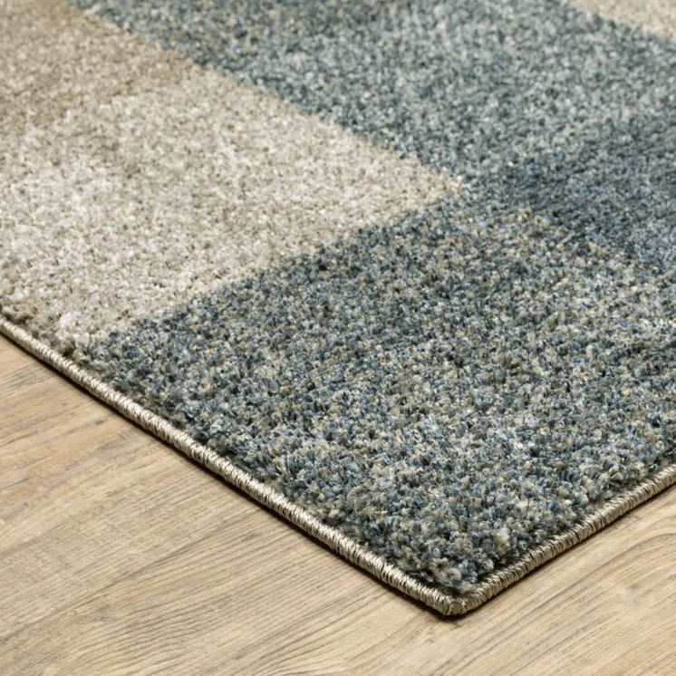 8' Tan And Gray Geometric Runner Rug