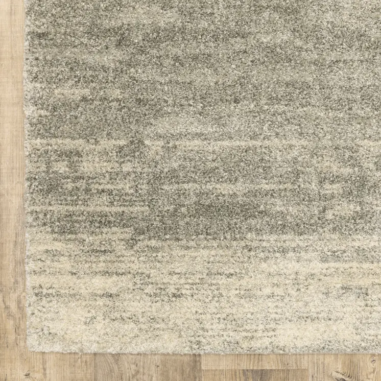 3' X 5' Grey Beige And Tan Abstract Power Loom Stain Resistant Area Rug