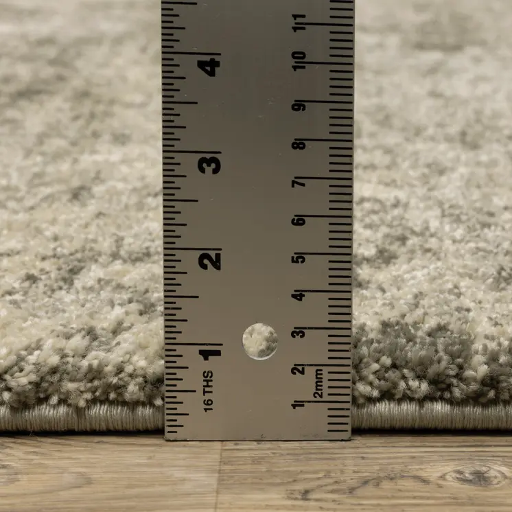 2' X 8' Grey Ivory Beige And Taupe Oriental Power Loom Stain Resistant Runner Rug