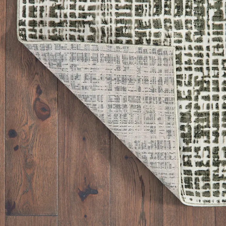4' X 6' Grey And Ivory Abstract Power Loom Stain Resistant Area Rug