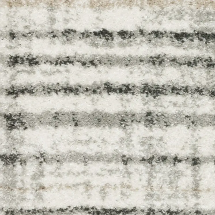 3' X 5' Grey Charcoal Ivory Tan Brown And Beige Geometric Power Loom Stain Resistant Area Rug