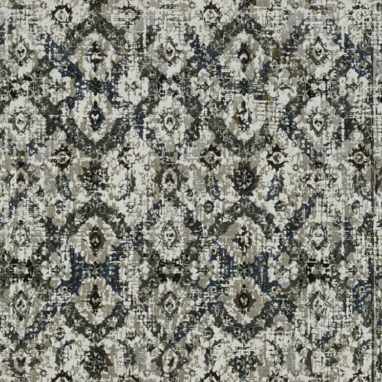 10' X 13' Black and Gray Oriental Power Loom Area Rug