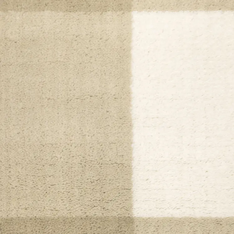7' X 9' Beige And Ivory Geometric Area Rug