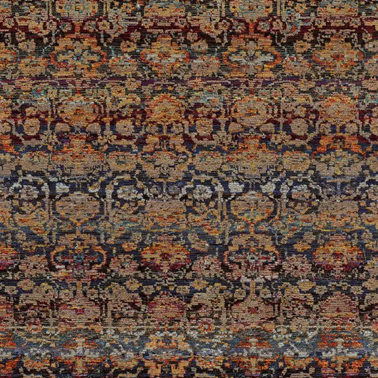 10' X 13' Blue and Ivory Abstract Power Loom Area Rug