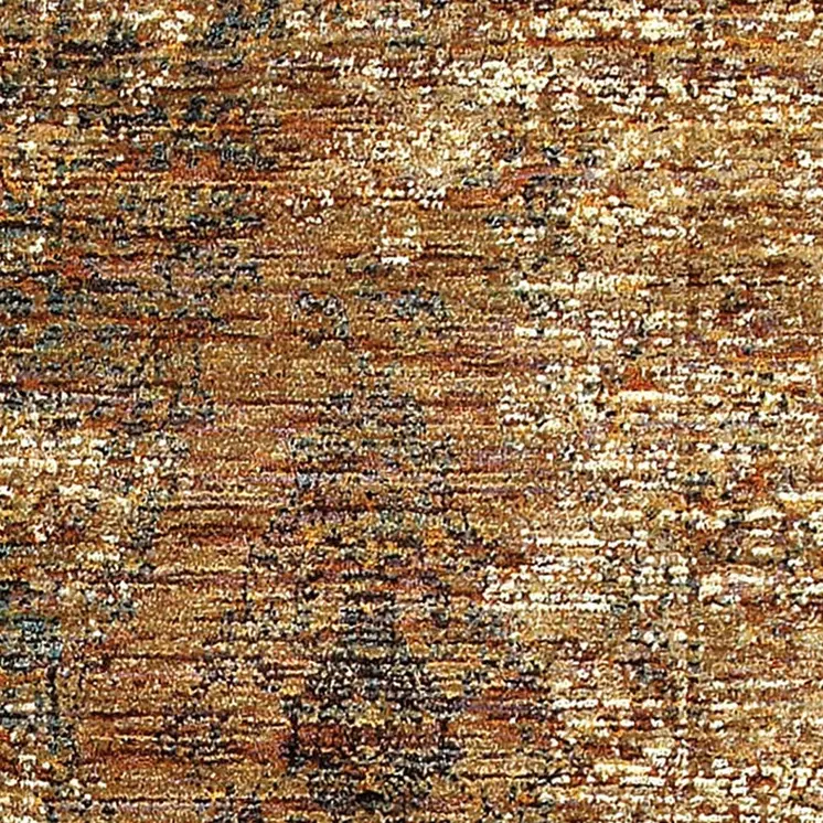 8' Brown Oriental Runner Rug
