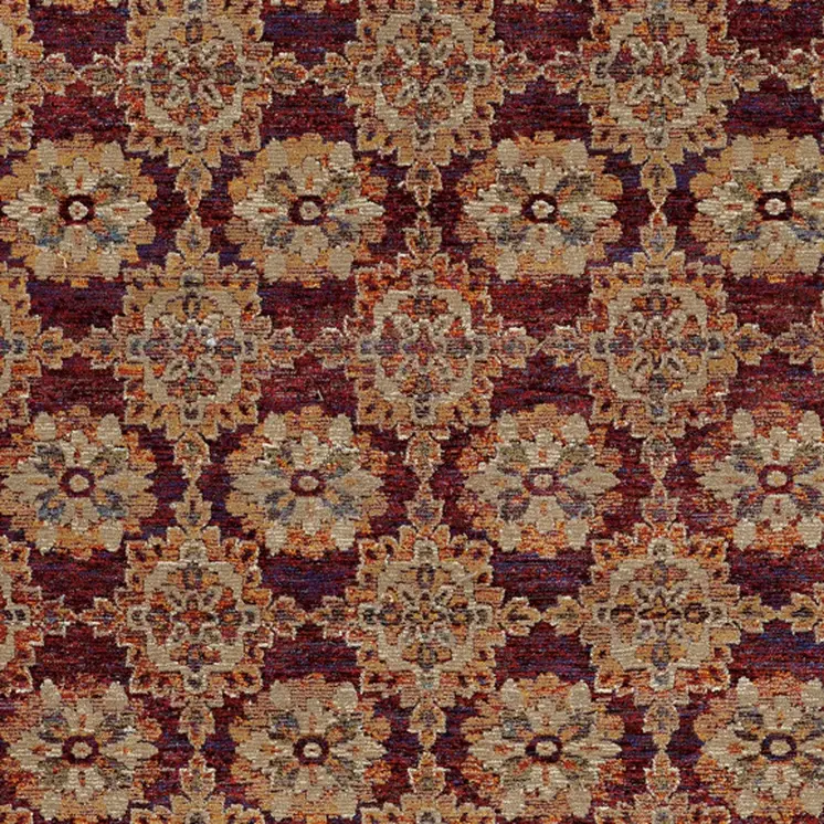 10' X 13' Red And Gold Oriental Area Rug