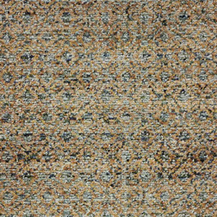 8' Blue And Silver Geometric Runner Rug